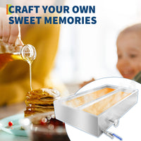 Garvee Maple Syrup Evaporator Pan, 48 x 24 x 9.4 Inch Maple Syrup Pan with Thermometer & 3/4" Throttle Valve, Stainless Steel Maple Syrup Boiling Pan for Making Sweet Maple Syrup