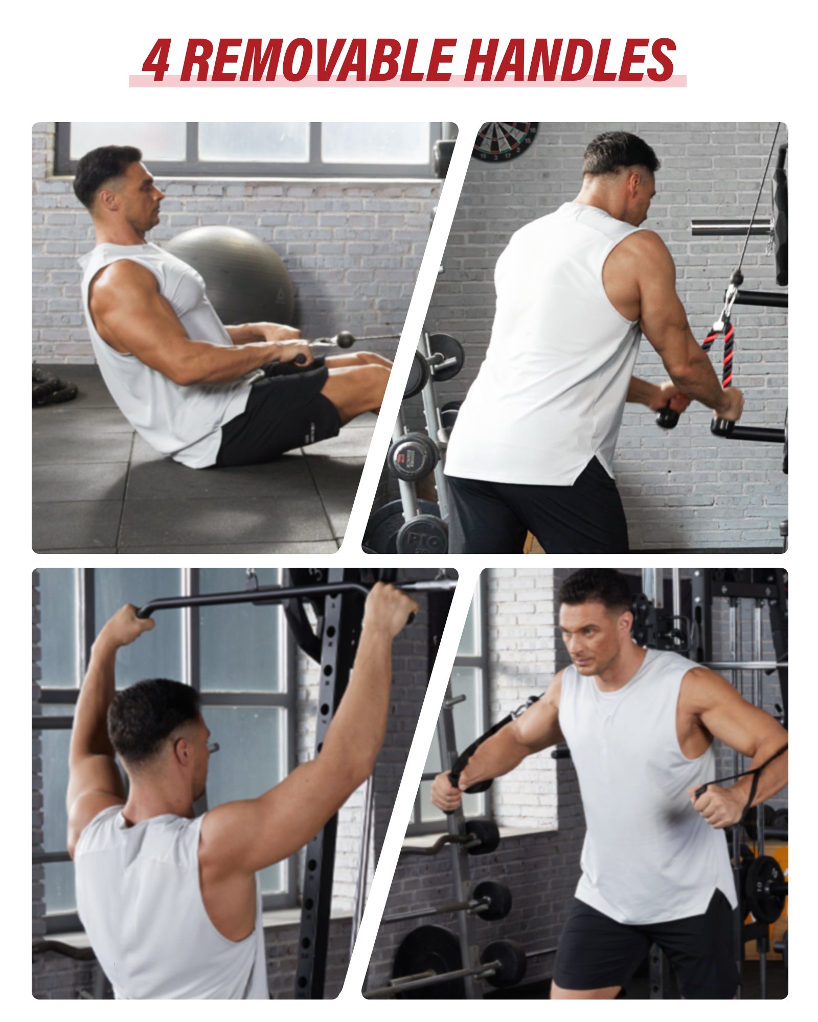 GARVEE Home Gym All in One, 2200LBS Squat Rack Power Cage with Smith Bar, LAT Pull-Down, Cable Systems, Leg Hold-Down and More Attachments, Workout Equipment