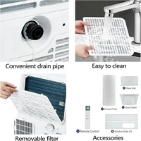 Garvee 12000 BTU 3-in-1 Portable AC Unit | Cools 550 sq.ft with Fast Auto Cooling | Quiet Air Conditioner with Dehumidifier for Bedroom & Living Room - White