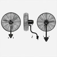 Garvee 30-Inch Wall Mount Fan - High Velocity 6000 CFM Industrial Oscillating Fan with Dual Pull Cord and 3 Speeds, Heavy-Duty Wall Fan for Garage, Workshop, and Patio