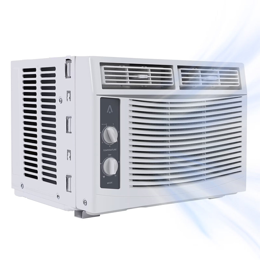 Garvee Window Air Conditioner With Reusable Filter & Controls, 5000 BTU 115V~, Suitable for 150 Sq.Ft, Window Ac Unit with 7 Level Temperature Setting,White