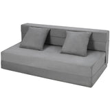 Garvee Folding Sofa Bed, Foldable Couch Bed with Pillow, Convertible Sleeper Chair Folding Sofa Mattress, Futon Floor Couch with Memory Foam Washable Cover for Living Room/Bedroom/Guest, Queen Size, Gray