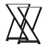 Garvee 28" Metal Coffee Table Legs, X-Shape Bench Legs, Heavy Duty Desk Legs, Black Metal End Table Legs, Diy Furniture Legs (28”H x 18”W, Set of 2) - X-Shaped Style 3 Small 28 Inch