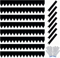 Garvee Metal Garden Edging 40" x 6" (10 Pack) – Bendable Heavy-Duty Galvanized Steel Landscape Border with Hammer-In Stakes, Rustproof for Lawn, Flower Beds & Pathways