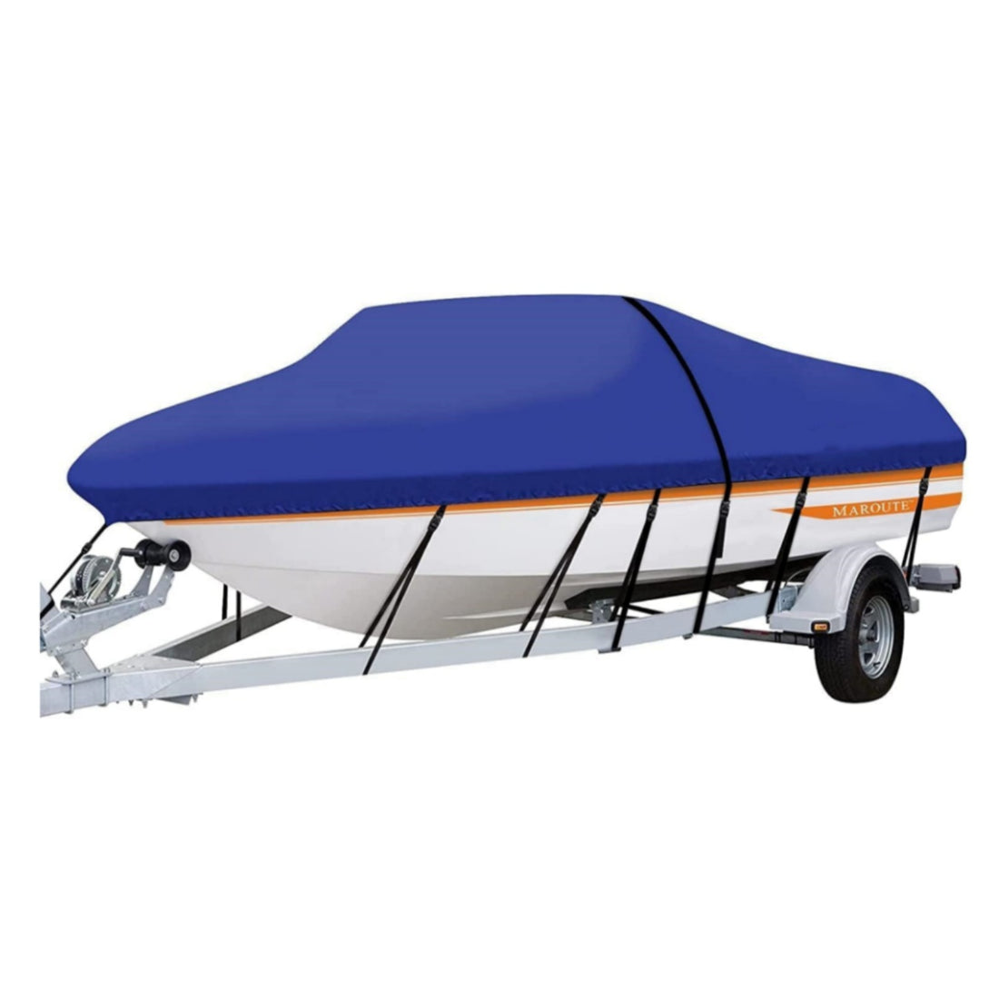 Boat Cover, 600D Waterproof Trailerable Marine Grade Polyster Canvas Fits V-Hull, Tri-Hull Fishing Boat, Runabout, SKi Boat, Bass Boat, up to (Length 23ft-24ft Beam Width Up to 102") (Copy)