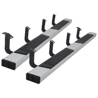 Garvee 6" Running Boards for 2007-2018 Silverado/Sierra 1500 Extended/Double Cab, 2007-2019 Silverado/Sierra 2500/3500 HD Extended/Double Cab | Black Aluminum Side Steps Nerf Bars