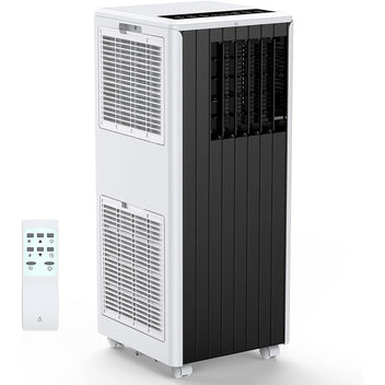 Garvee 8000 BTU Portable Air Conditioner, 3 In 1 AC Unit Built-In Cool, Dehumidifier & Fan for Rooms Up to 350 Sq.Ft, Energy Saving AC with Remote/24H Timer for Dorms/Indoor Rooms - Gray