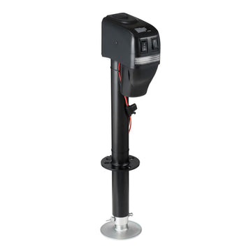 Garvee 5000 lbs RV Electric Power Tongue Jack - 12V DC with Adjustable Height 10"-34", Waterproof Cover and Wiring for Trailers, Horse Trailers, Utility Trailers, and Yachts, Black