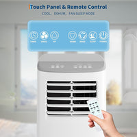 Garvee 8000 BTU Portable Air Conditioner, 3-in-1 Dehumidifier Fan, 24h Timer, Cools 350 Sq Ft, Remote Control, Efficient Cooling for Bedroom Home White