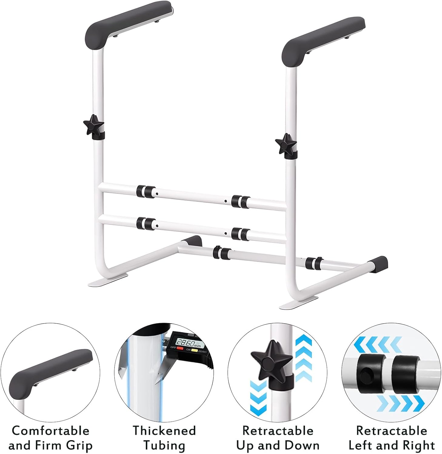 Garvee Stand-Up Assist Aid for Elderly, Support Up to 450Lbs, Adjustable Chair Couch Stand Assist for Home Hospital, Bed Toilet Chair Lift Assist for Seniors, Patients and Disabled, White