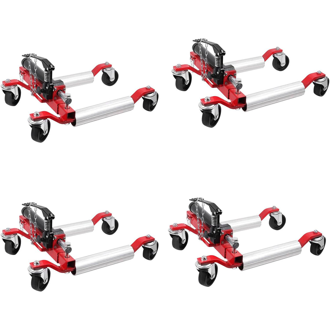 4-Piece Wheel Dolly, 1500 lbs, Hydraulic Tire Jack, Ideal for Truck, RV, Trailer Positioning