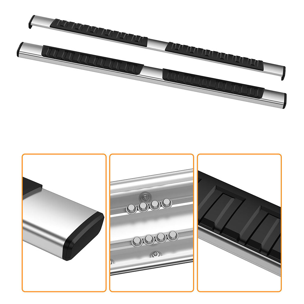 Garvee 6" Boards: 19-23 Silverado/Sierra 1500, 20-24 Model Fit - Silver / Stainless Steel