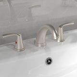Garvee Bathroom Faucet 3 Hole 8 Inch Widespread Bathroom Faucet - Silver