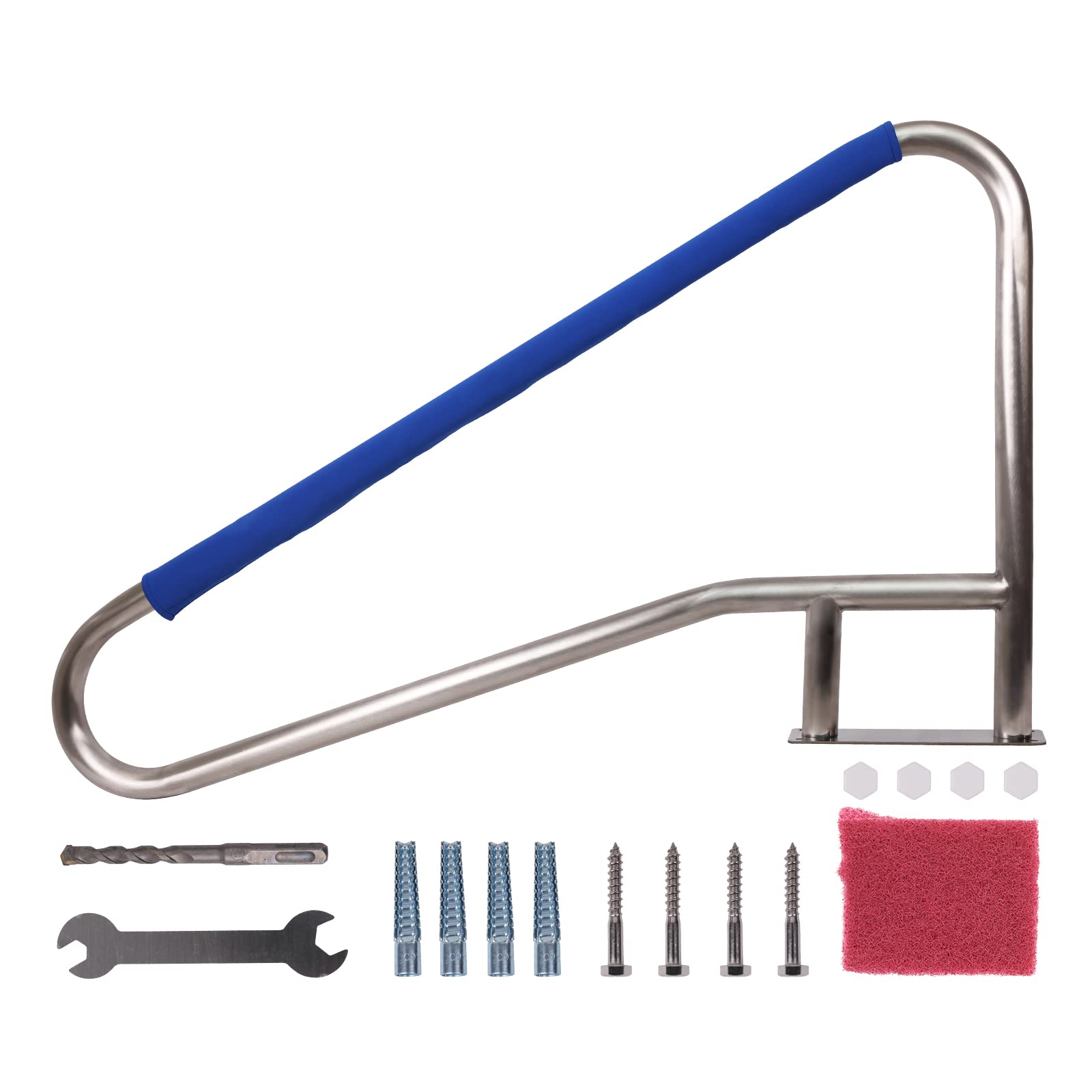1pack 54x36 Inch Pool Handrail for Inground Pool, 250LBS Load