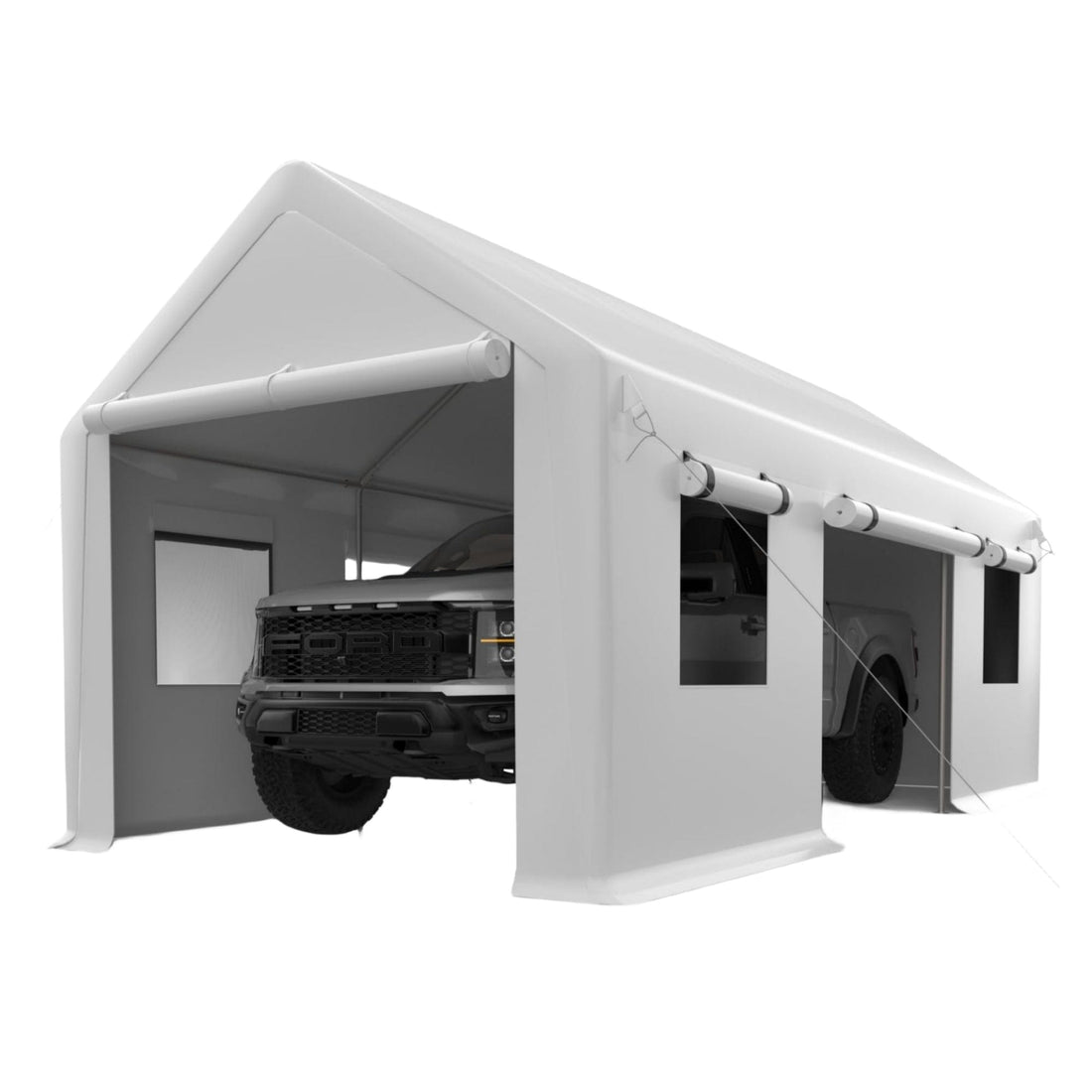 Carport 13x20ft Portable Garage Heavy Duty Car Port Canopy - GARVEE