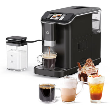 Garvee Fully Automatic Espresso Machine,Coffee Maker With 20 Bar, Milk System, 7 Coffee Varieties, Intuitive Touch Display, Coffee Machine With Auto Clean Filter for Cappuccino, Latte, Espresso Maker