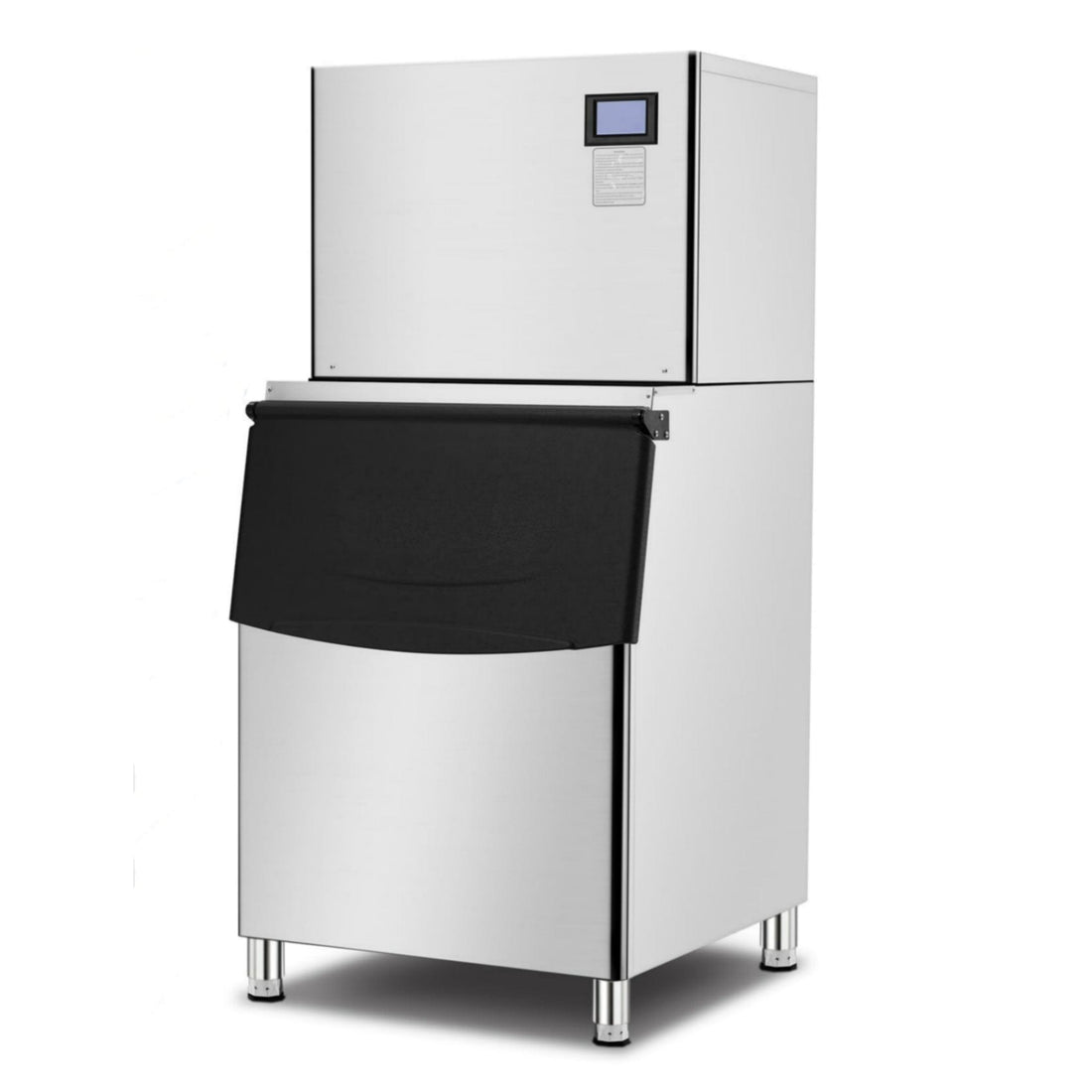 Commercial Ice Maker Machine 550LBS/24H ETL Approved Self-Clean 300LBS Storage LCD Panel