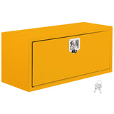 Garvee 24x14x16 Inch Underbody Truck Box Black Steel Lockable Waterproof Tool Storage Organizer for Trucks Heavy Duty, Yellow - Yellow