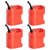 Garvee 5 Gallon Gas Can Durable Fuel Containers with View Stripe for Diesel & Gasoline Red 4 Pack - Red
