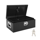 Garvee 20"X20"X10" Heavy-Duty Truck Tool Box with Dual Hydraulic Lids, Weatherproof Steel Storage for Pickup Truck Bed, Garage, Workshop, RV & Trailer, Durable Black - Black
