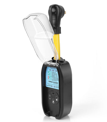 Garvee 50 Amp Surge Protector for RV, RV Surge Protector Waterproof with 4200 Joules Full Protection, Weather Resistant Cover, Easy to Use Handle