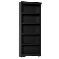 Garvee 5 Tier Bookshelf, 69" Tall Farmhouse Bookcase with Adjustable Shelves, 23.6" W Floor Standing Open Display Storage Rack with Anti-Slip Design for Home Office, Balcony, Library, Study / Living Room, Black
