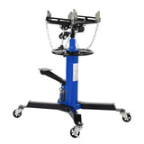 Garvee 1322lbs Transmission Jack Lift, 2-Stage Telescoping Hydraulic Transmission Jack with Anti-Slip Rubber Pad & Pedal, Dual-Column High Lift Hoist, 33.8"–72.8" Adjustable Height, Heavy Duty Garage Tool - Blue