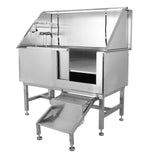 Garvee 50 Inch Dog Grooming Tub, Professional Pet Wash Station - Silver