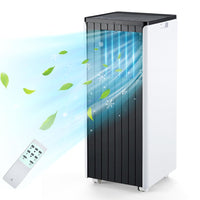 Garvee 8,000 BTU Portable Air Conditioners, cooling Fan for Room up to 350 sq.ft., 24 Hour Timer & Remote Control & Window Mount Kit, Black, for Home/Office/Dorms