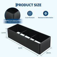 Garvee 53.5" × 20.5" × 11.8" Heavy Duty Rectangular Steel Raised Garden Bed Planter Box – Weather Resistant, Tool-Complimentary Assembly, Bottomless Design, Ideal for Patio, Balcony, Commercial Use,Without Bottom