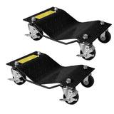 Garvee Black Car Wheel Dolly Set of 2 Heavy Duty Vehicle Dollies for Motorcycles Trucks Trailers 3000 LB Capacity - Black