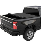 Garvee Soft Roll-Up Tonneau Cover for Compatible with 2019-2024 Chevrolet Silverado/GMC Sierra 1500 5.8 Ft Truck Bed - 