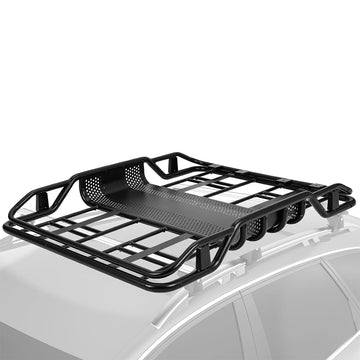 Garvee Heavy-Duty 63"x43.3" Metal Roof Rack Cargo Basket – 165lbs Capacity Rooftop Carrier for SUV, Truck, Car