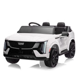 Garvee Ride - P Series: 24V Ride On Car, Licensed Battery Powered Electric Vehicle w/Remote Control, 2 Seater, 4-Wheel Shock Absorbers, Smooth Start, Music, LED Lights for Boys Girls - White