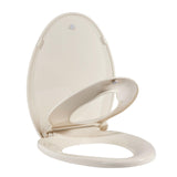 Garvee Toilet Seat, Elongated Toilet Seat with Toddler Seat Built in, Potty Training Toilet Seat Elongated Fits Both Adult and Child, with Slow Close and Magnets- Elongated Almond - 
