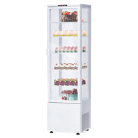 Garvee Commercial Cake Display Refrigerator, 9.8 Cu.FT Single-Door Merchandiser with Interior LED Lighting, Double-Layered Glass, Countertop/Floor Refrigerator, 110v