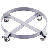 Garvee 55 Gallon Drum Dolly,Drum Heavy-Duty Steel Dolly,1000lbs 55 Gallon Barrel Dolly Cart Drum Caddy,with Steel Frame 4 Swivel Casters Wheel, for Warehouse Drum Handling - Silver