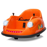 Garvee Ride - P Series: 12V Battery Car for Kids W/Parent Remote, Led Lights, 2-Speed, 360°Spin - Orange - Orange