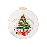 Garvee Embroidery Starter Kit Christmas Pattern with Embroidery Hoops Threads Needles DIY Embroidery Practice kit for Beginners Adults Craft Lover CX0840 - Cx0840