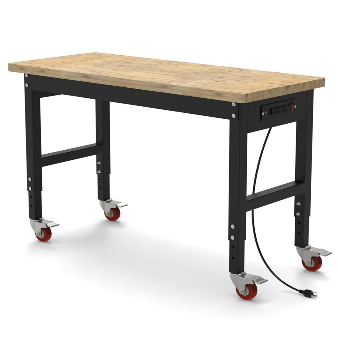 GARVEE 59x19.7-inch height adjustable workbench with 2200 lbs load capacity and power outlets