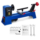 Garvee Wood Lathe, 14" x 20" Benchtop Wood Lathe Machine 0.5 HP 4 Variable Speed 1040/1480/2130/2980 RPM, Wood Turning Lathe Machine with Wrench & 2 Chisels for Woodworking - Blue