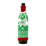Garvee Christmas Wine Bottle Cover Reusable Handmade Knit Sweater Wine Bottle Bags Decorations For Christmas Wedding Snowflake