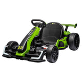 Garvee Ride - G Series: 24V Electric Go Kart, with 300W Strong Motor, Drift/Sport Mode, Big Battery, Eva Tire,Length Adjustment for Outdoor Racing Toy-Green - Green