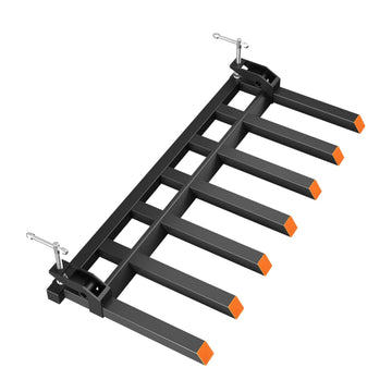 Garvee 68" Pallet Forks, Pallet Forks for Tractor Bucket 5400lbs, Clamp on Pallet Forks with 7 Fork Configuration, for Loader Bucket Skid Steer