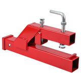 Garvee Clamp On Trailer Hitch, 2" Ball Mount Adapter, Hitch Receiver Compatible with Deere Bobcat Tractor Bucket, 1PC Bucket Hitch, New Upgrade, Red - Red-Reinforced version
