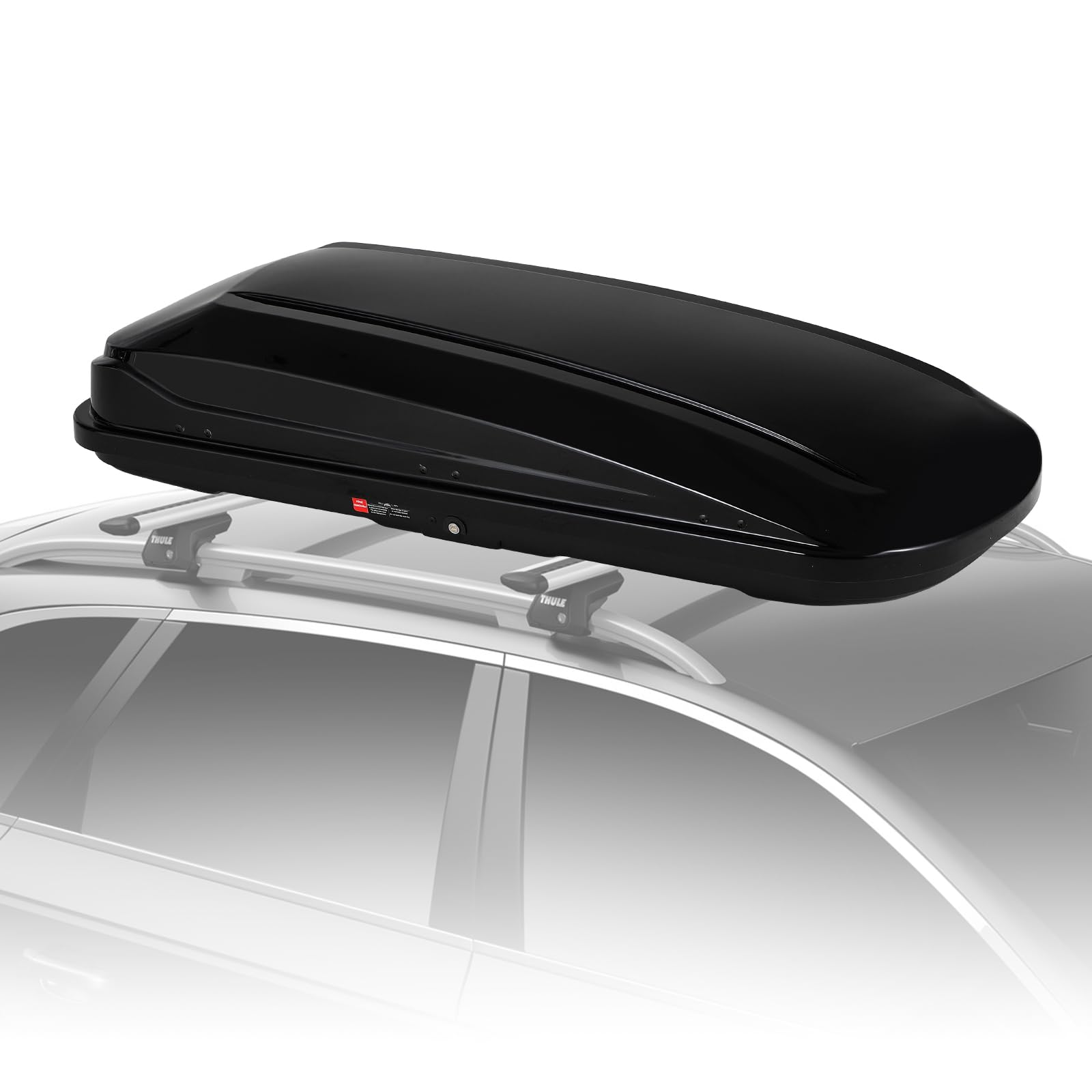 Garvee 70 Inch Rooftop Cargo Box Carrier, Hard Shell Roof Rack, 17.6 C