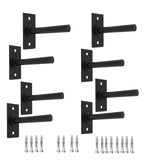 Garvee 8 PCS Wall Mounted Weight Plate Holder, Heavy-Duty Alloy Steel, Protective Rubber Pads, Gym Storage Rack for 2" Weight Plates, Black, Space-Saving - 8 Pcs