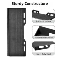 1/4 Inch Quick Attach Plate Heavy Duty Steel Skid Steer Mount Plate Universal Attachment Mount Plate for Tractors,Black