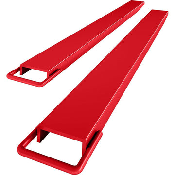 72" Forklift Fork Extensions Heavy Load 4600lbs for Industrial Warehouse Red Steel