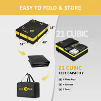 Garvee 64" x 39" x 6“ Universal Roof Rack Basket, Waterproof Luggage Bag for SUVs, Trucks, Vehicles, 200 Lbs Capacity, Black